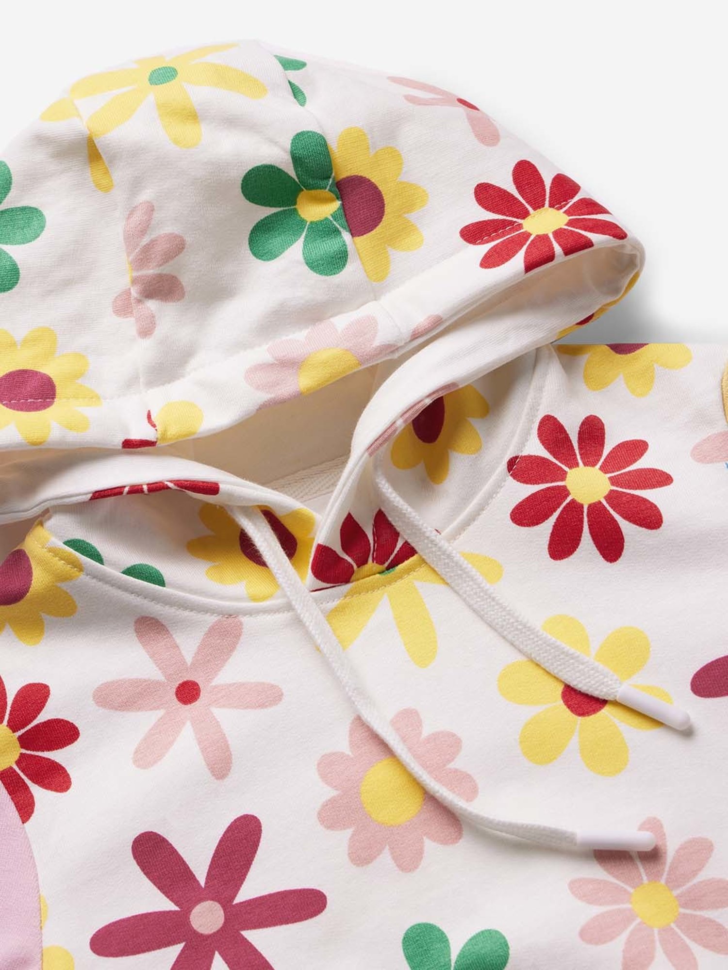 The Souled Store Kids Multicolor Cotton Floral Print Full Sleeves Hoodie