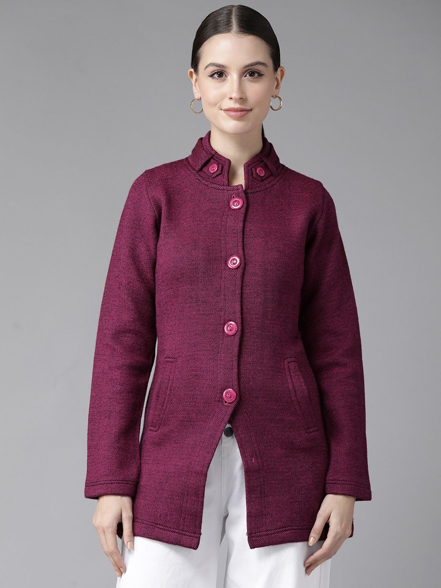Cayman Purple Plain Jacket