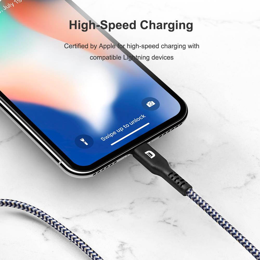 Zendure SuperCord Lightning Cable - Black (1m/3.3 ft.)