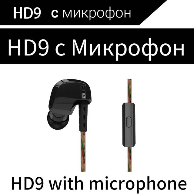 HD9 Earphones HiFi Sport Earbuds Copper Driver Earhook ear type Headphones In Ear Earphone For Running With Microphone