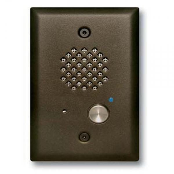 Viking - E40BN - Oil Rubbed Bronze Entry Phone with Automatic Disconnect and Blue LED, Flush Mounts in Single Gang Box
