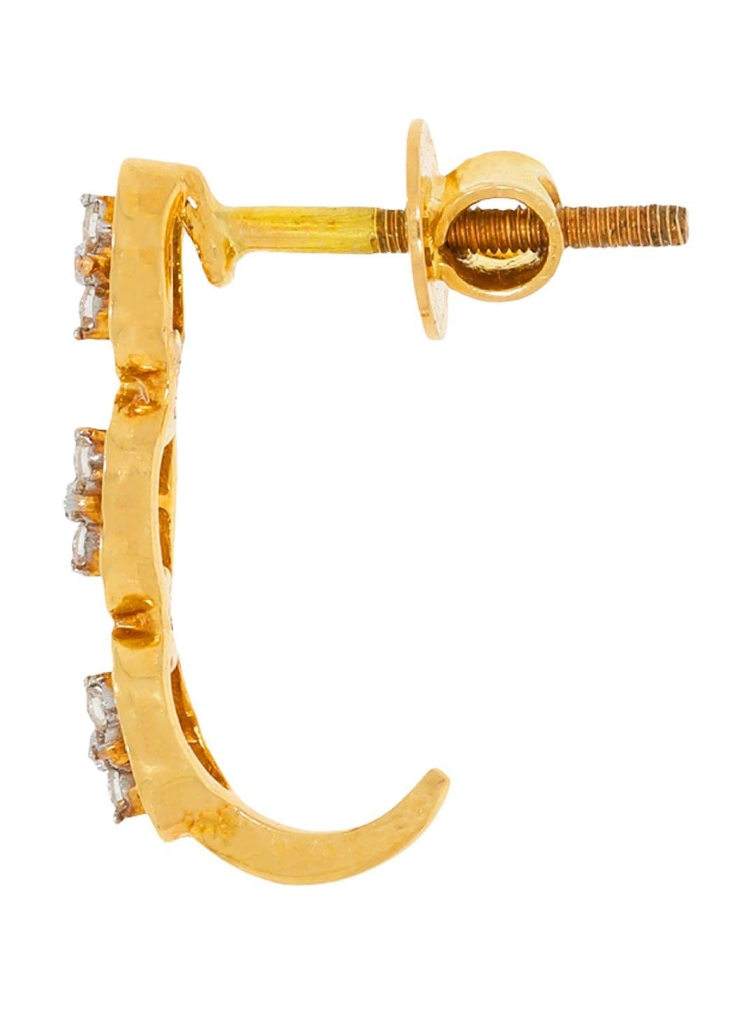 P.C. Chandra Jewellers 18 kt Gold & Diamond Earrings