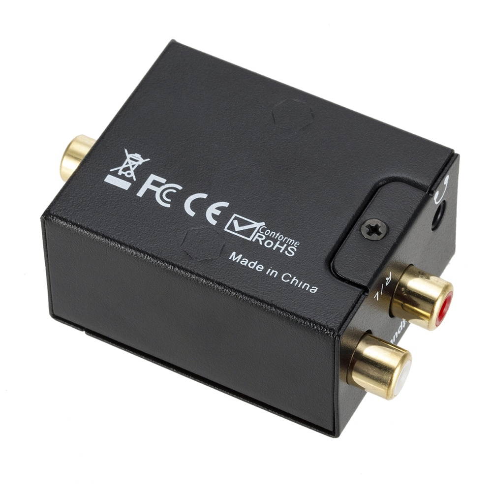 3.5mm Digital to Analog Audio Converter Optical Fiber Coaxial Signal to Analog Audio Adapter