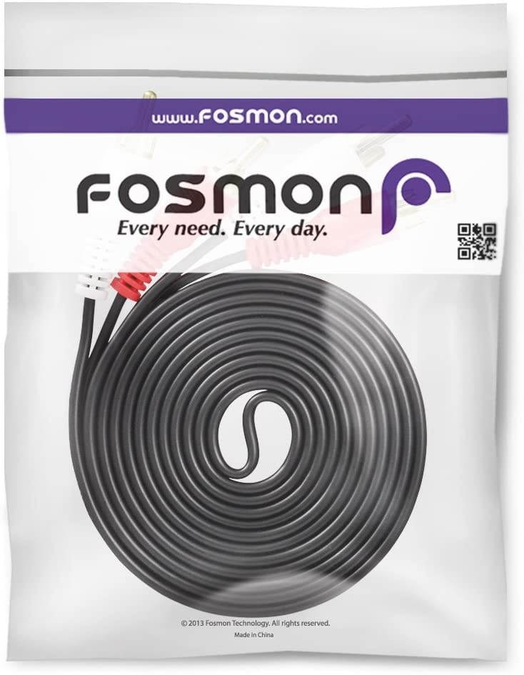 2-RCA Male to 2-RCA Male (6 FT), Fosmon Dual 2 RCA Cable, Stereo Audio 2RCA Cord Male to Male Connector