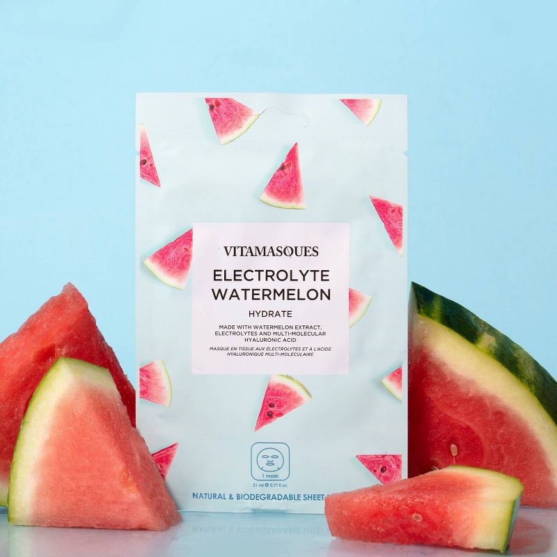Vitamasques Electrolyte Hydrating Watermelon Sheet Mask - 0.71 fl oz