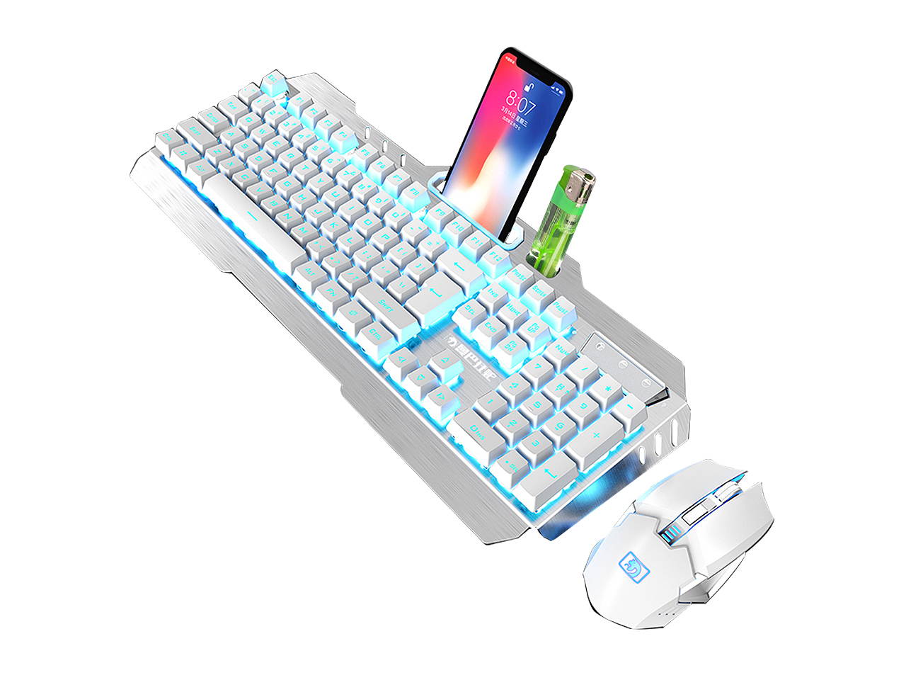 LIMEIDE K670  Wireless Keyboard and Mouse Combo,2.4G Cute Round Mute Keyboard Mouse Set for Laptop, Computer, Mac(Black)