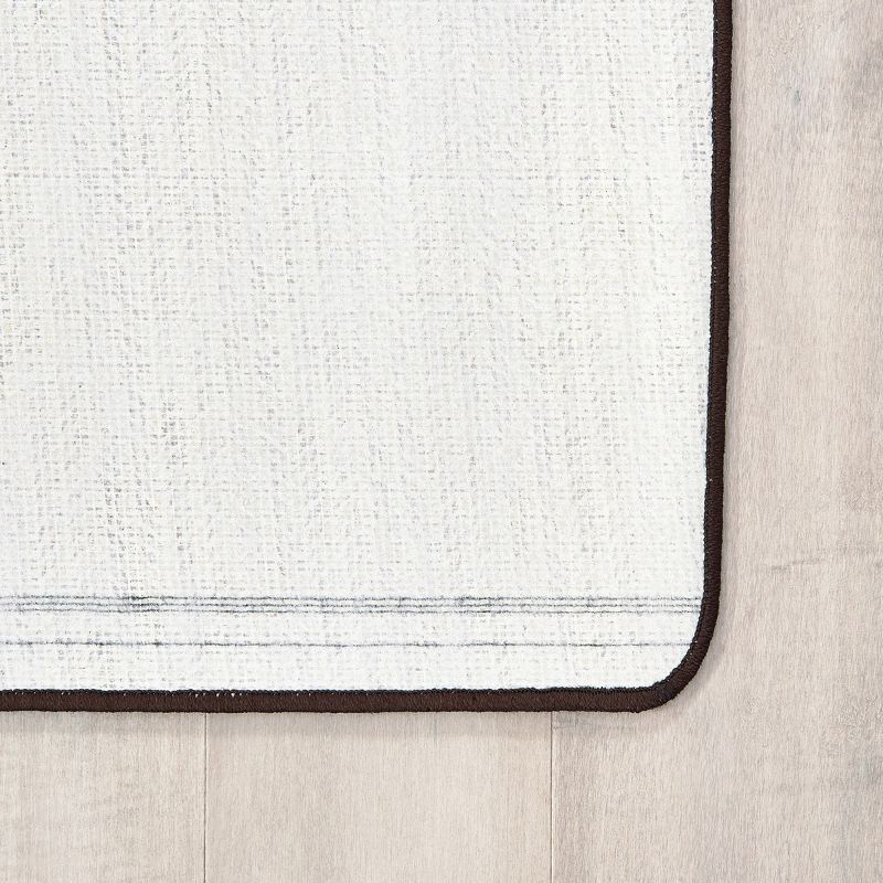 6'x9' Rectangle Woven letters Area Rug Brown - Carpets For Kids