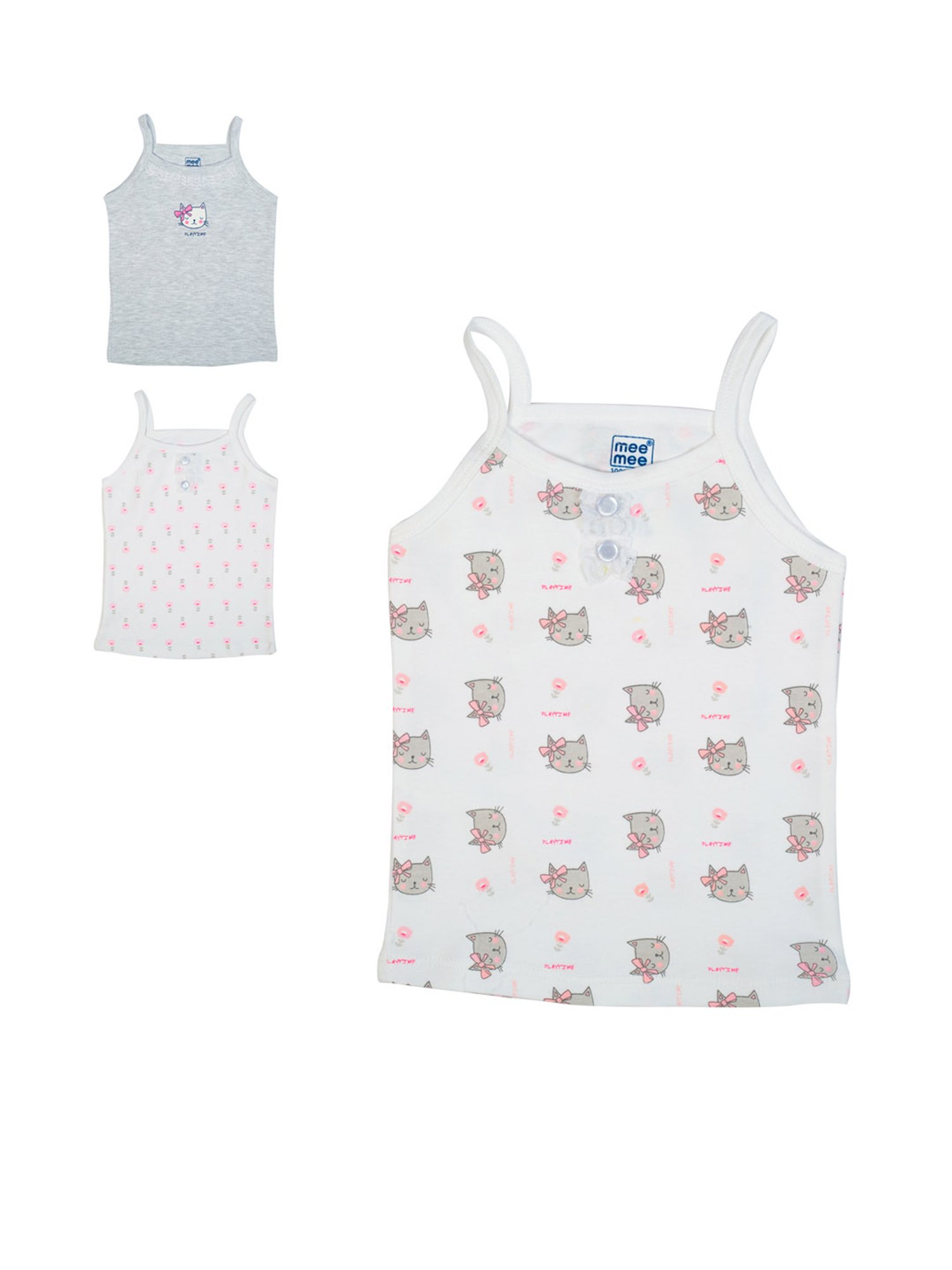 Mee Mee Kids Multicolor Printed  Camisole (Pack of 3)