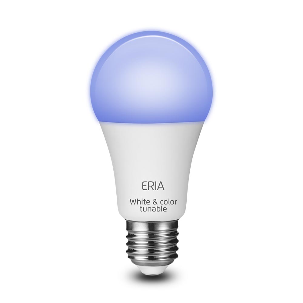 AduroSmart ERIA Colors + White Smart Light Bulb A19 (hub required) 16 Million Colors and Tunable White 2000-6500K Dimmable, works with Alexa/ Echo Plus/ Eria / Hue / Google Assistant