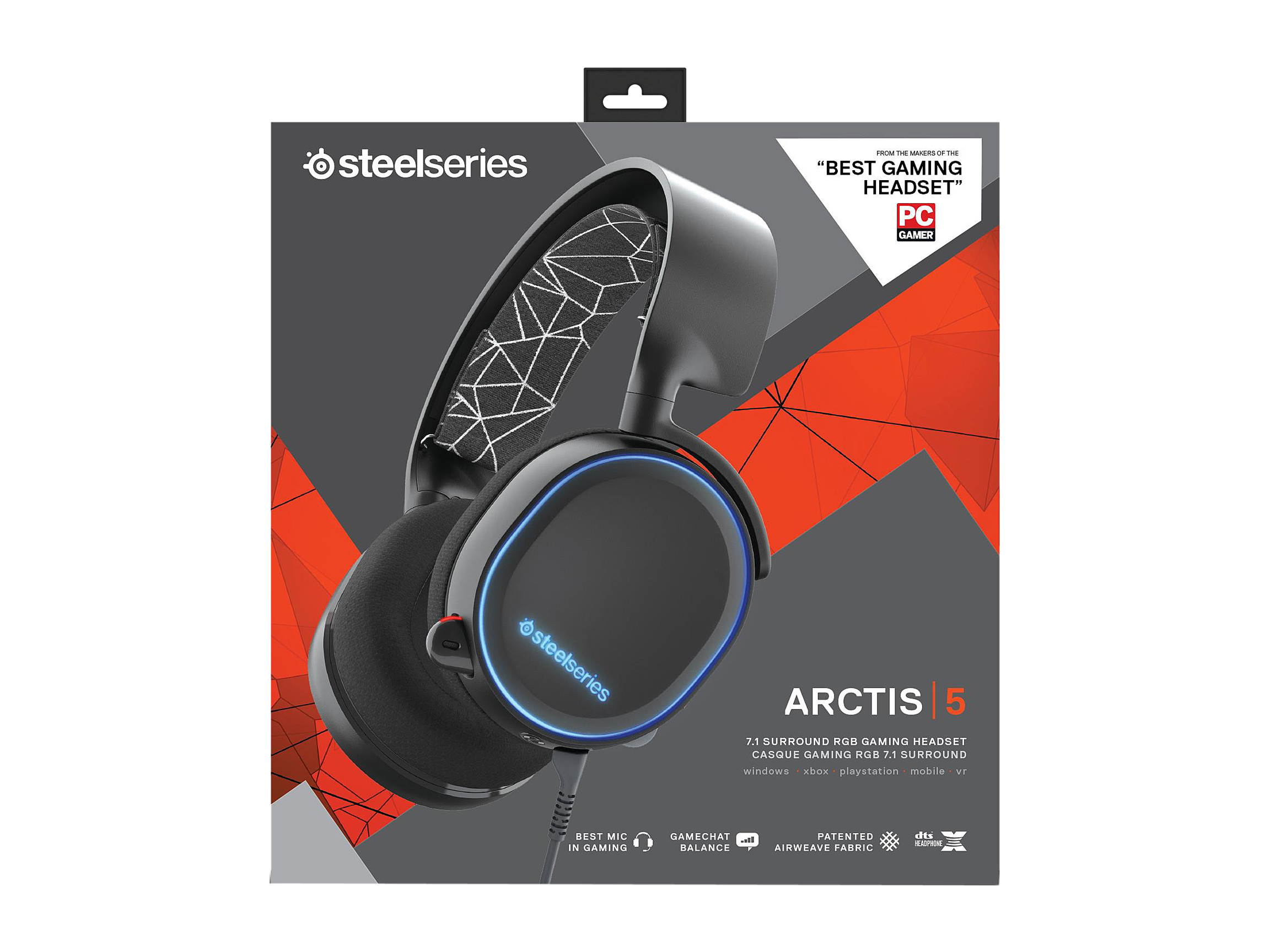 SteelSeries 61435 Arctis 3 Solar Red Gaming Headset