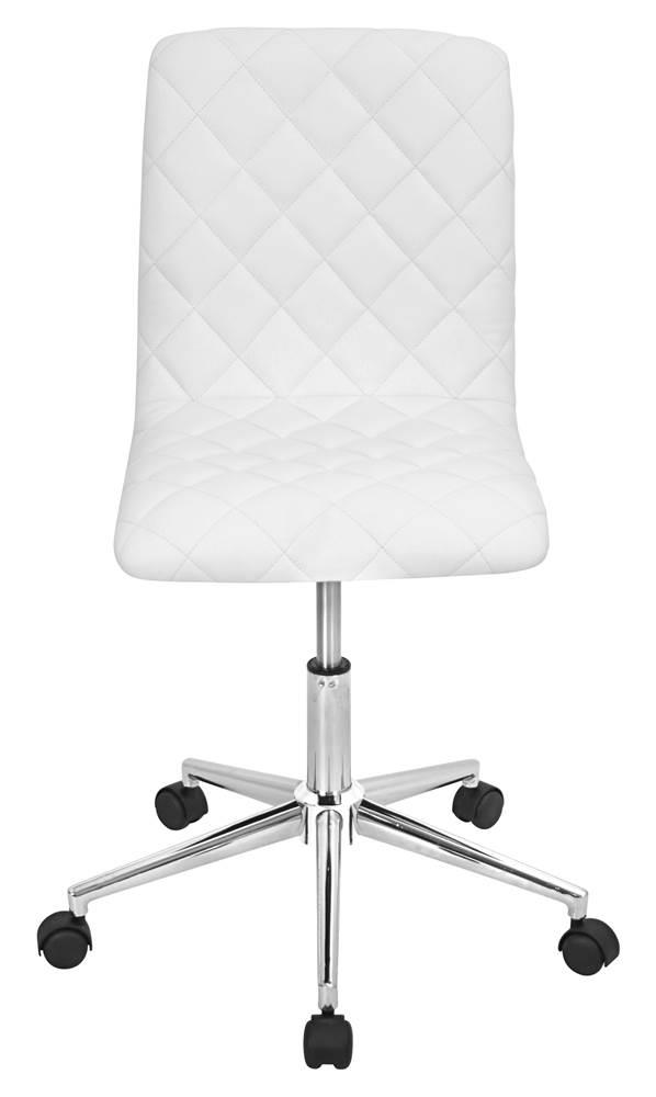 Lumisource Caviar Swivel Office Chair in White