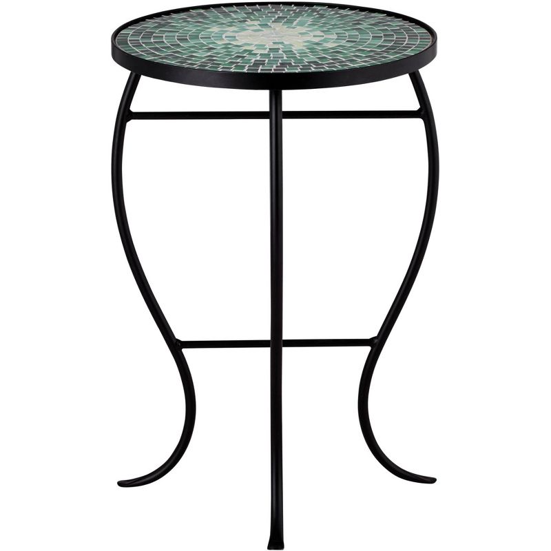 Teal Island Designs Bella Green Mosaic Outdoor Accent Table