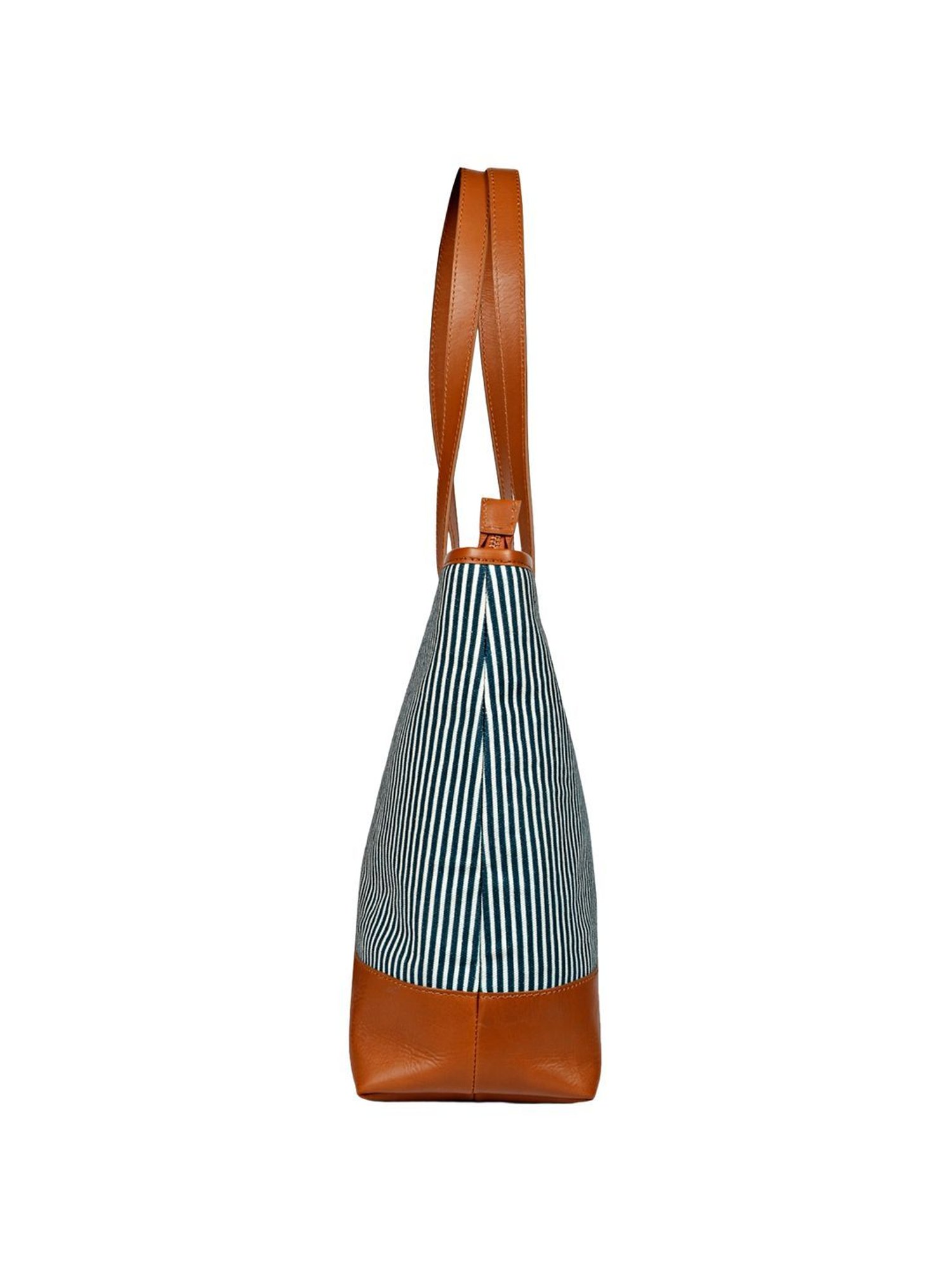 Favore Blue Striped Medium Totes