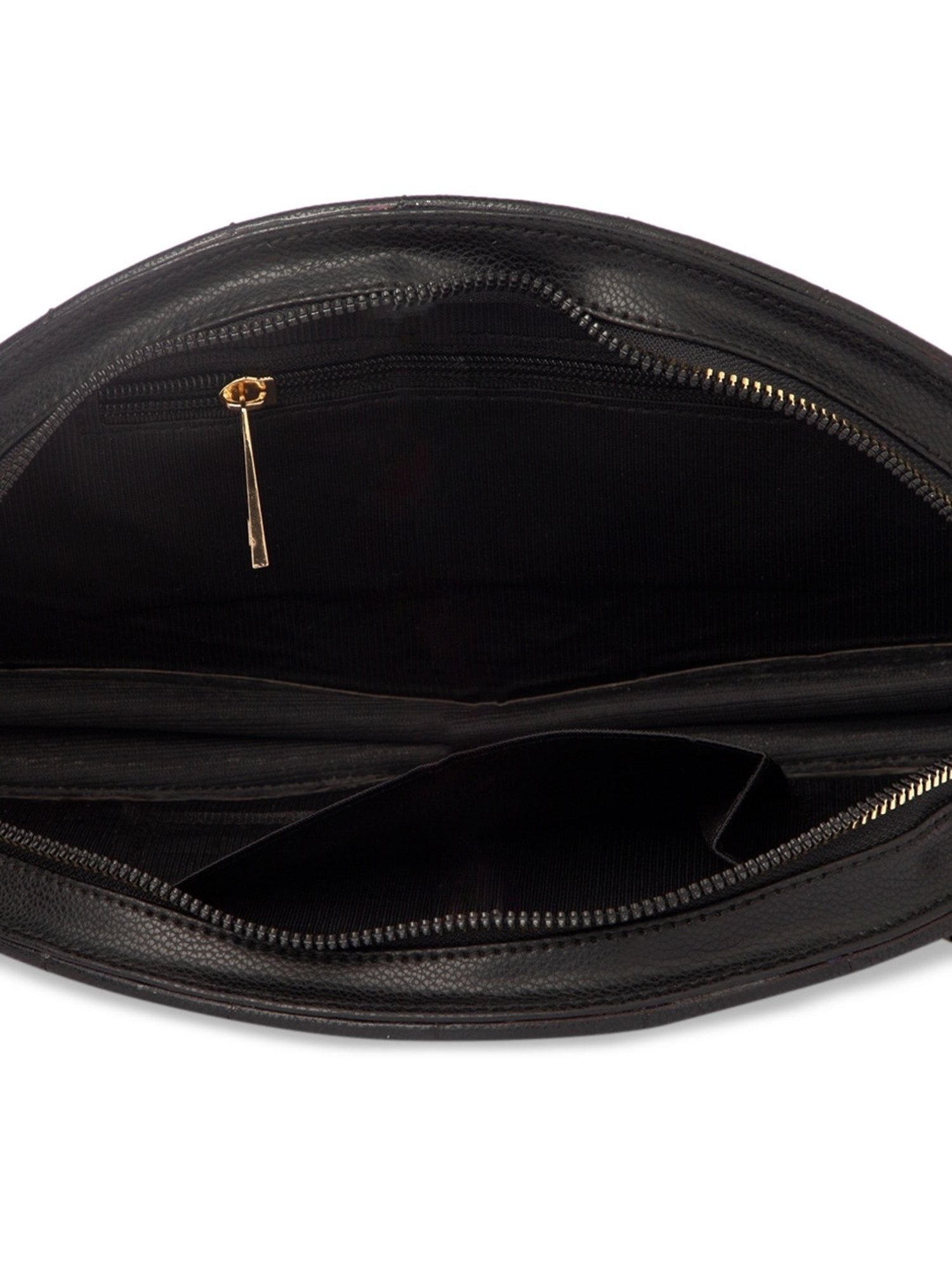 Modern Myth Black Shimmer Medium Fan Cross Body Bag