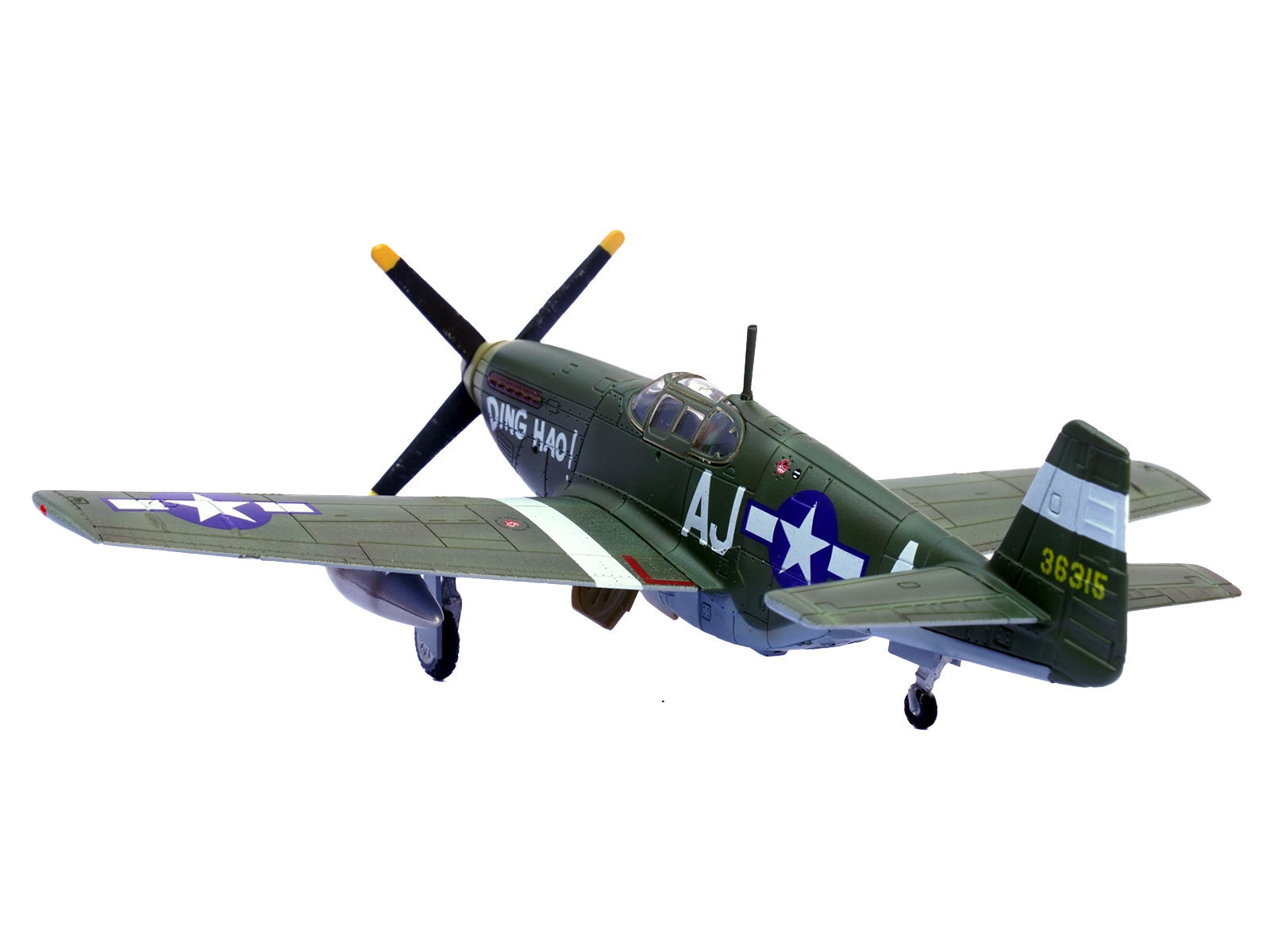 North American P-51D Mustang Fighter Aircraft "Lt. Col. McComas 118th Tactical Reconnaissance Squadron 23rd Fighter Group China" (1945) United States Army Air Force "Air Power Series" 1/48 Diecast Model by Hobby Master