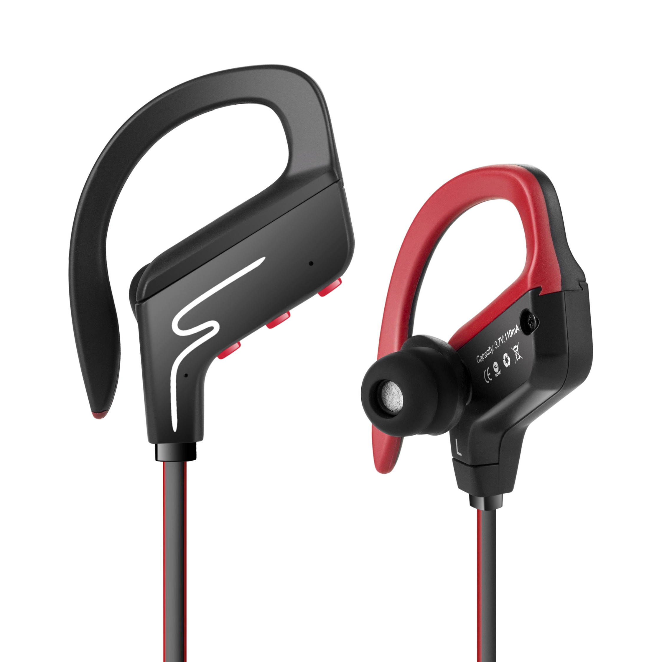 Bluetooth Wireless Sports Headset,Running Sweatproof Earbuds - Stereo Bass - Noise Isolation - In EAR