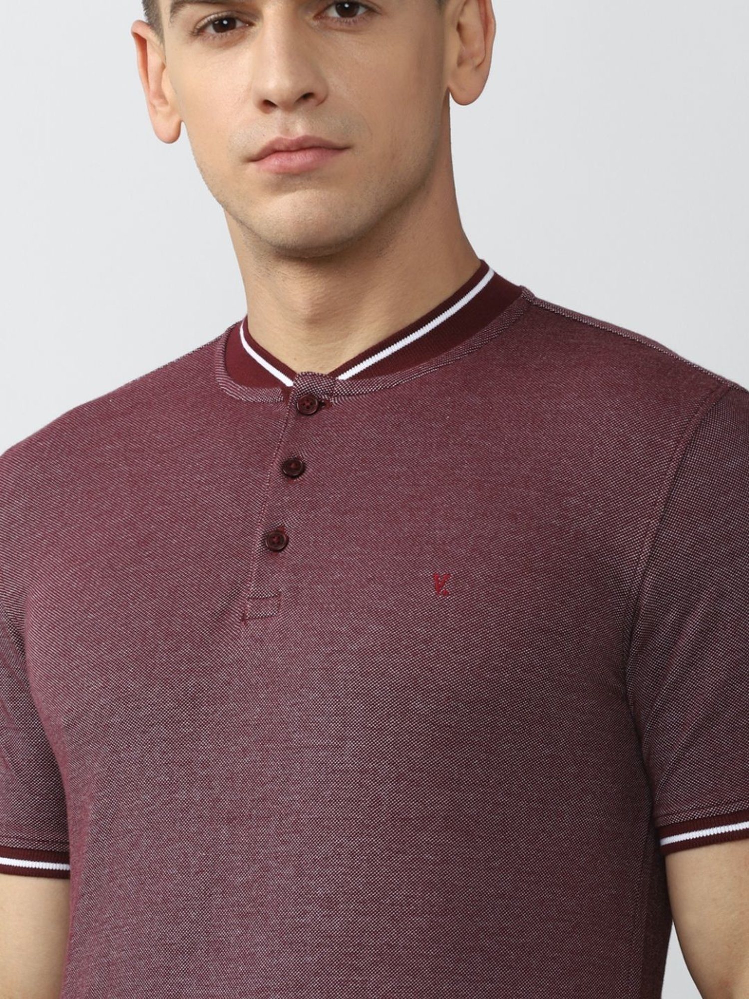 V Dot Purple Slim Fit T-Shirt