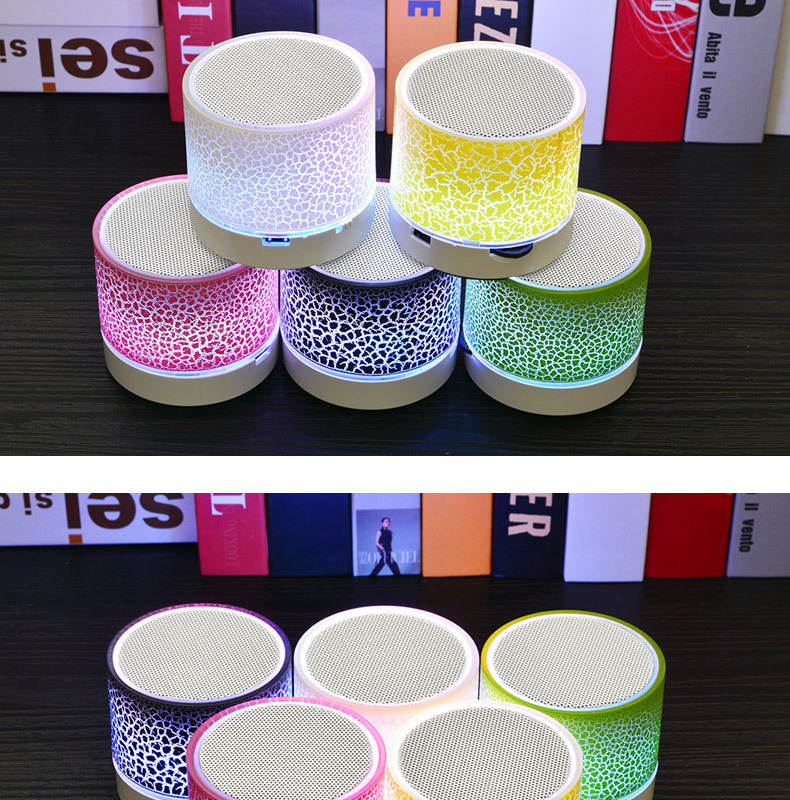 Superb Sound Large 45mm Driver Mini Music Bluetooth Speaker with USB Cable Wireless Portable Sound Box Subwoofer Speaker with Mic & Colorful LED Light small crack