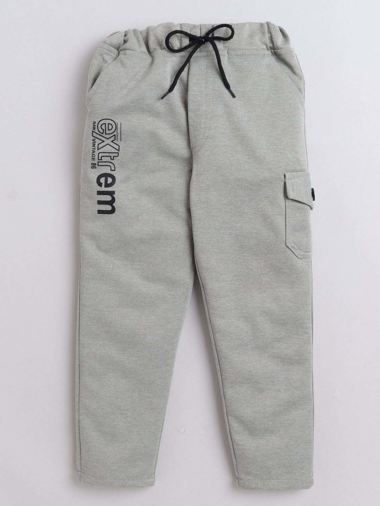 Fourfolds Boys Grey Printed Full Sleeves Clothing Set