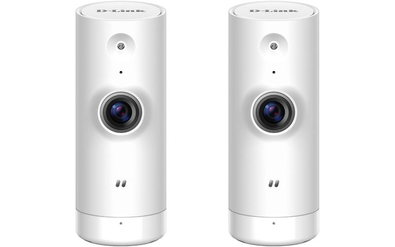 D-Link WiFi Security Camera HD, Mini Indoor, 2-Pack, Cloud Recording, Motion Detection and Night Vision, Works with ALEXA (DCS-8000LH/2PK-US)