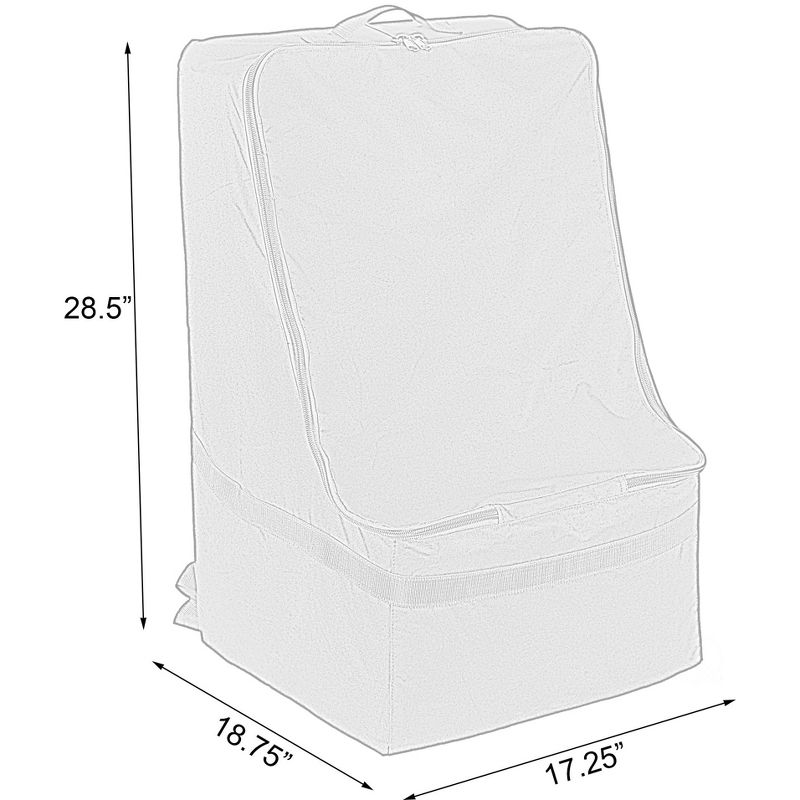 Black Children's Car Seat Travel and Storage Backpack Bag