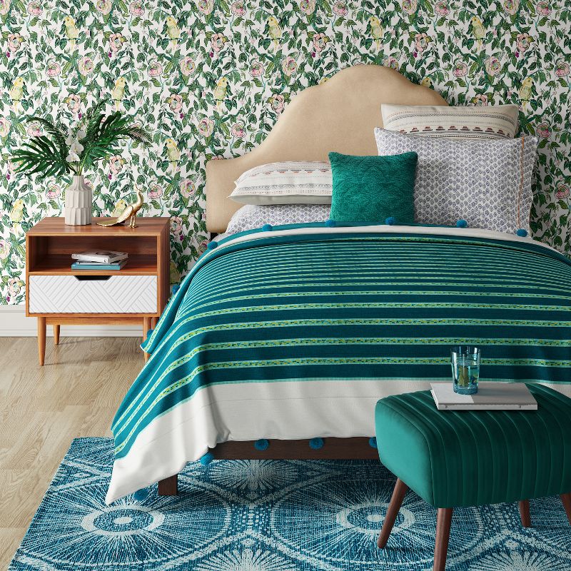 5'X7' Medallion Woven Area Rug Teal Blue - Opalhouse™