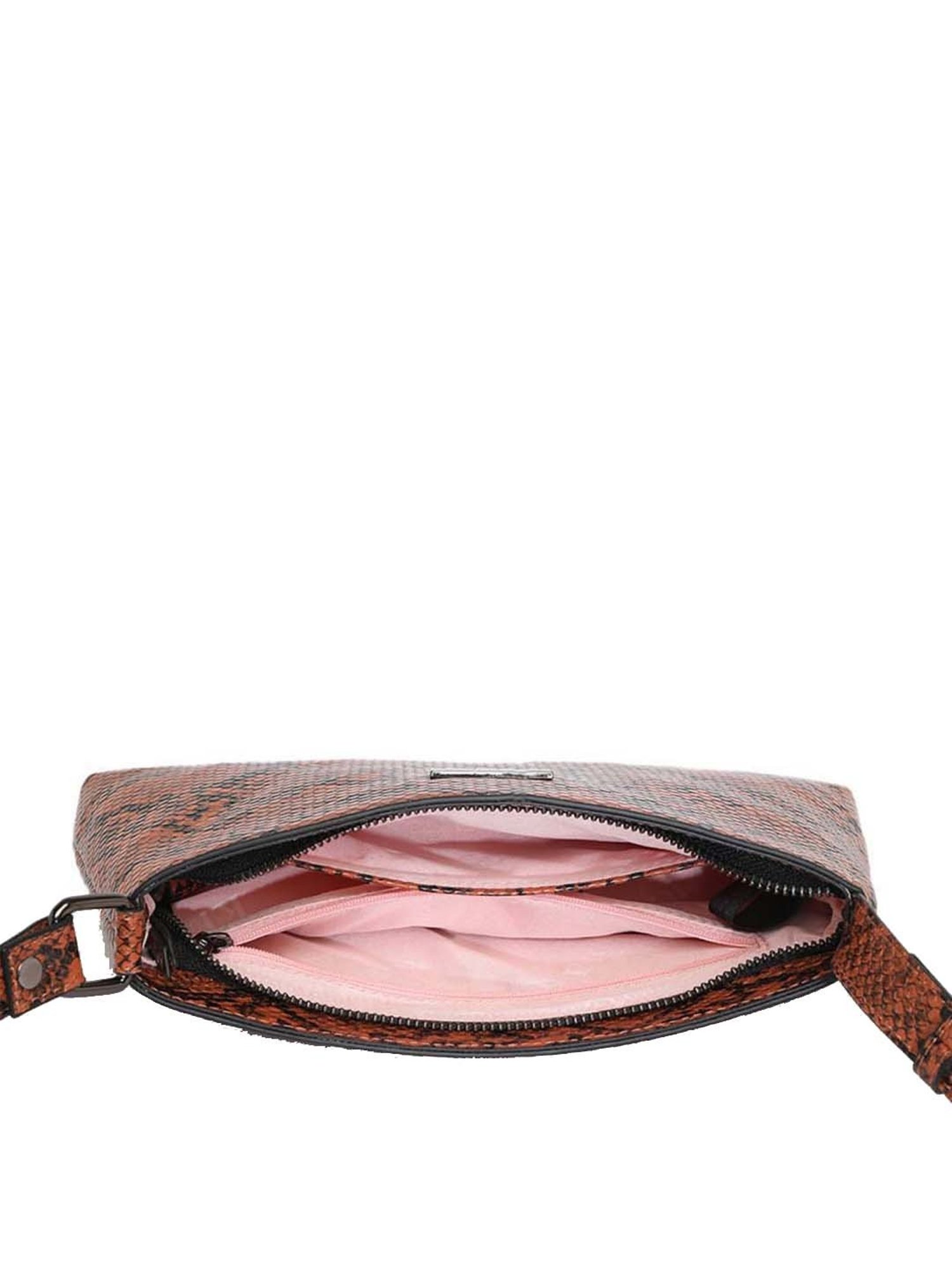 KLEIO Tan Textured Medium Shoulder Bag