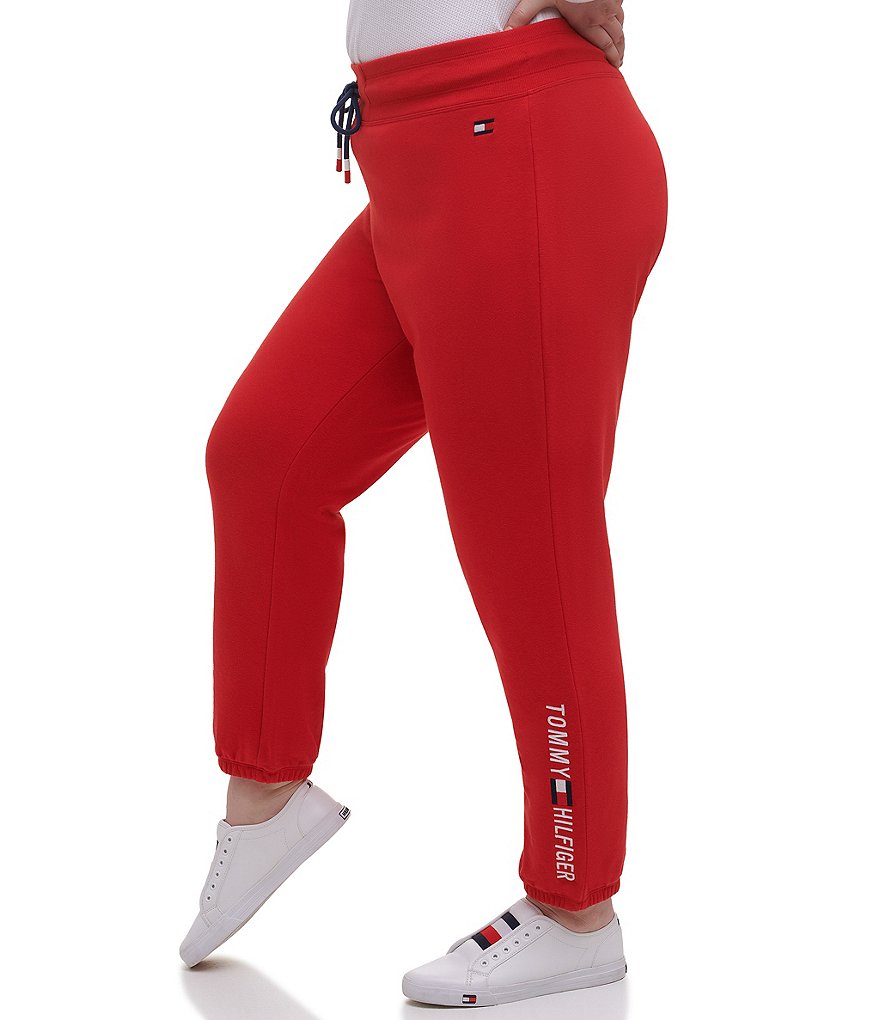 Tommy Hilfiger Sport Plus Size Embroidered Logo Elastic Ankle Joggers