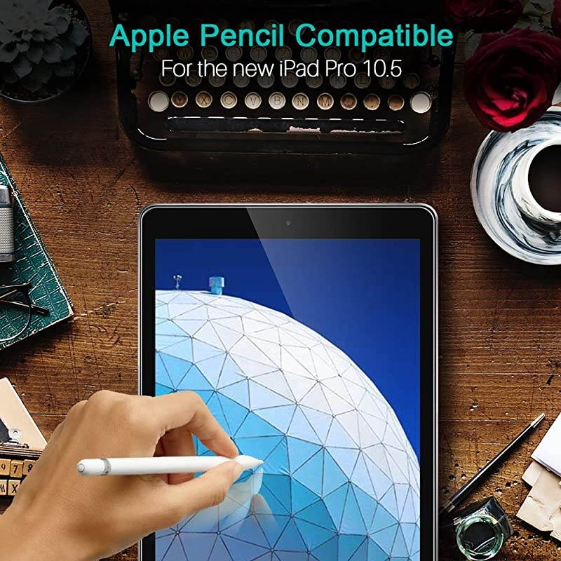 2 PACK  Screen Protector Compatible with iPad Air inch 105 2019 iPad Pro inch 105 iPad Air 3 Tempered Glass Bubble Free Case Friendly