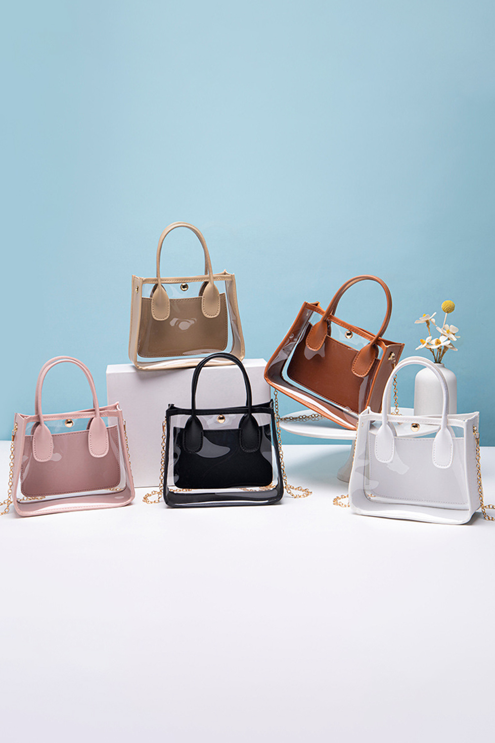 Pink Daisy Smile Face Shoulder Bag