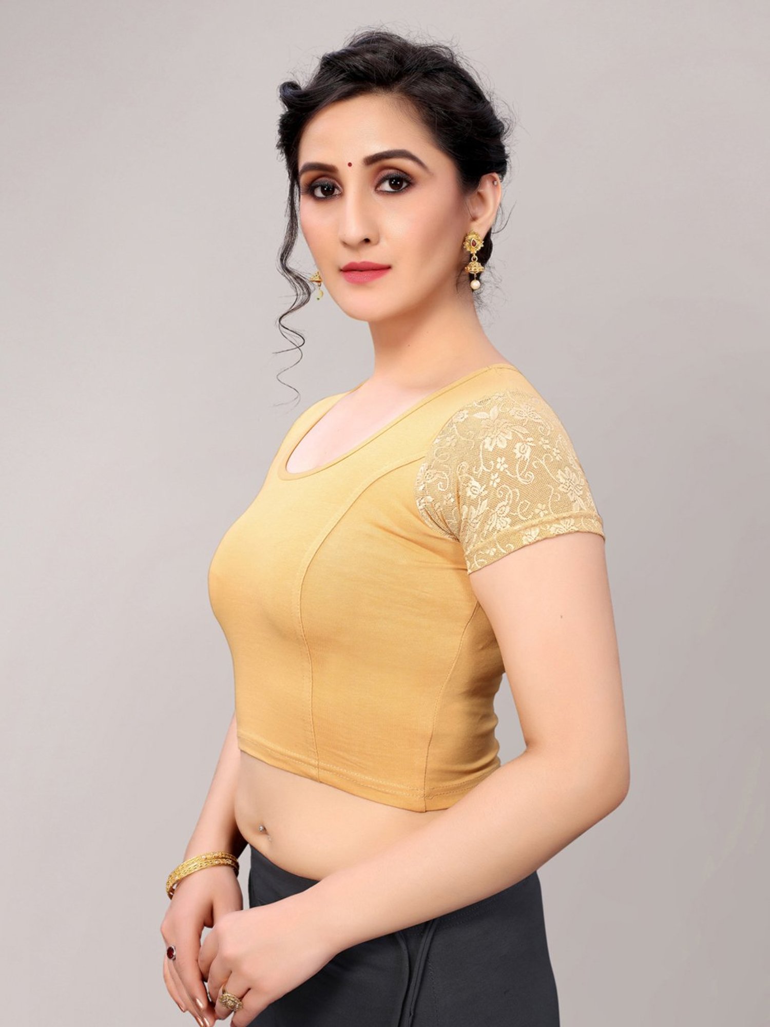 Salwar Studio Red Embroidered Blouse