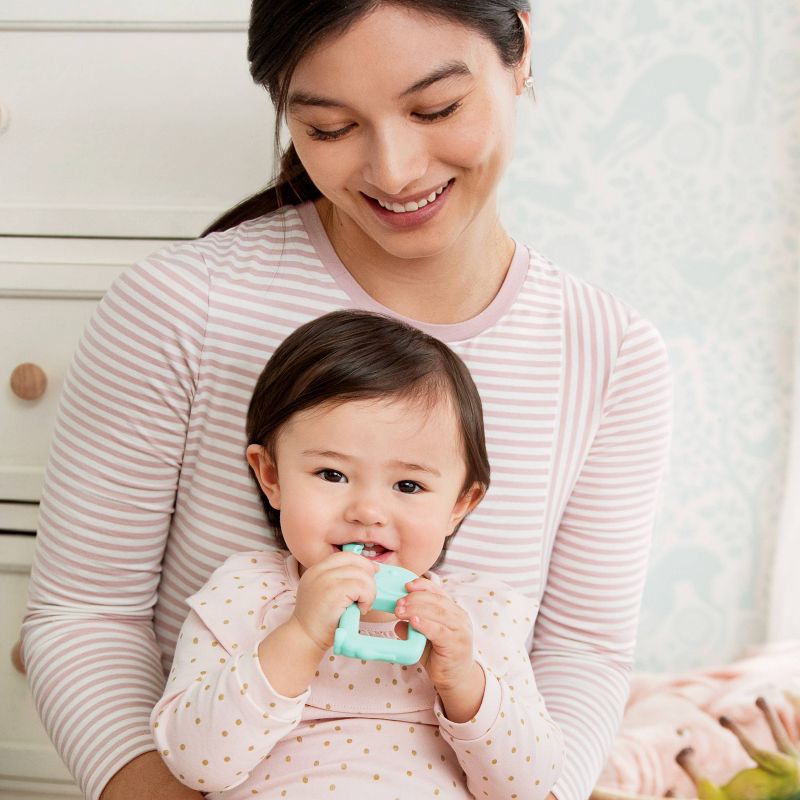 Munchkin The Baby Toon Silicone Teether Spoon Elephant - Mint