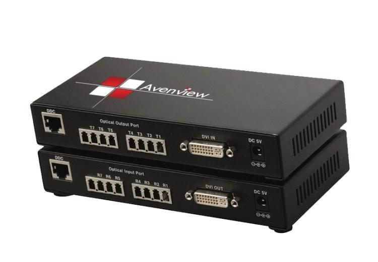Dual Link DVI Extender over 7 LC Cable HDCP Compliant