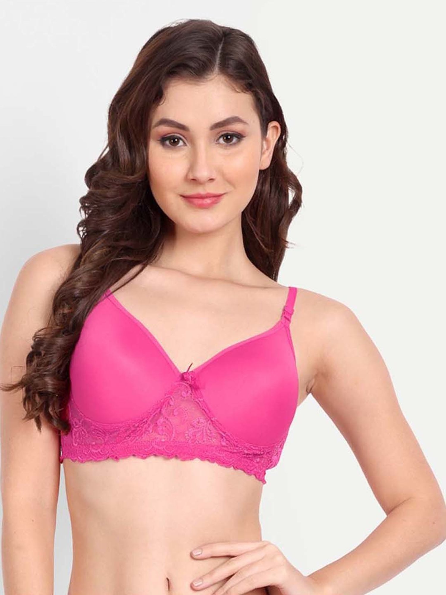 FIMS: Fashion is my Style Maroon & Hot Pink Everyday Bras - Pack Of 3
