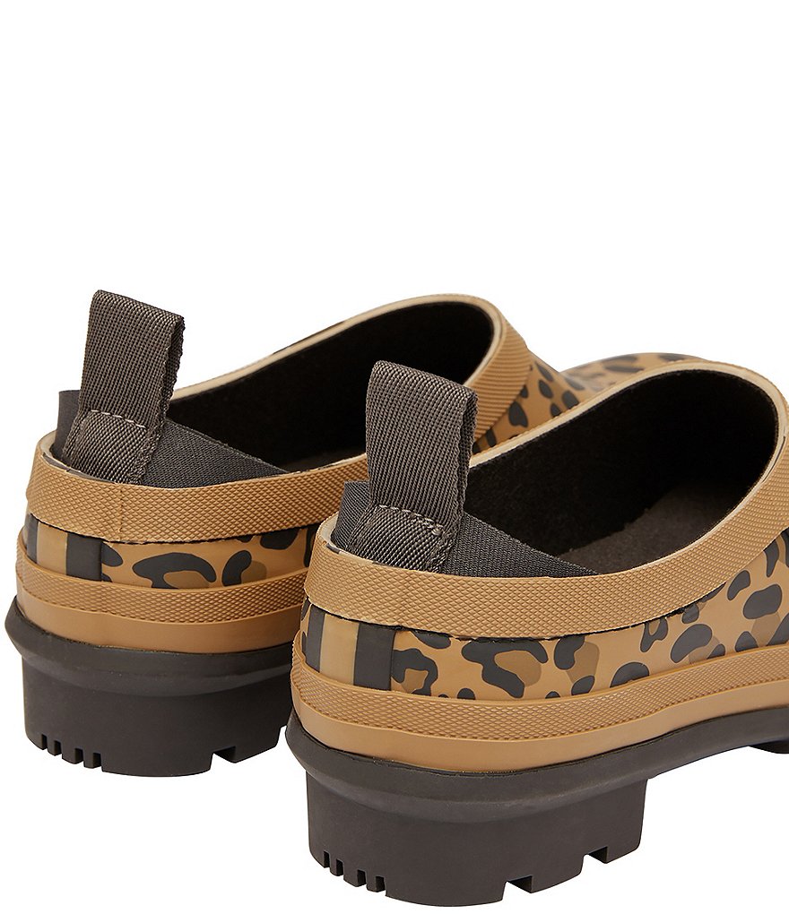 Joules Pop On Leopard Print Rain Clogs