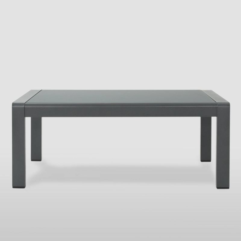 Cape Coral 3pc Metal Patio Sofa Set with Cushions - Gray/Dark Gray - Christopher Knight Home