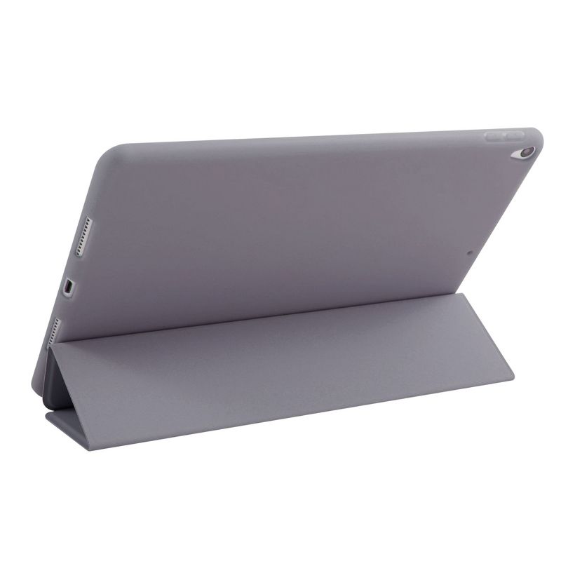 Insten - Tablet Case for iPad Air 3, Pro 10.5", Liquid Silicone, Frosted Back, Auto Sleep/Wake, Pencil Charging, Grey Purple
