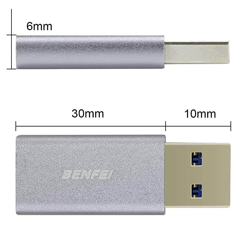 USB C Female to USB 30 Male Adapter  2 Pack Type C to USB 30 A Adapter Compatible with Laptops Power Banks Chargers and More Devices with Standard USB A Ports