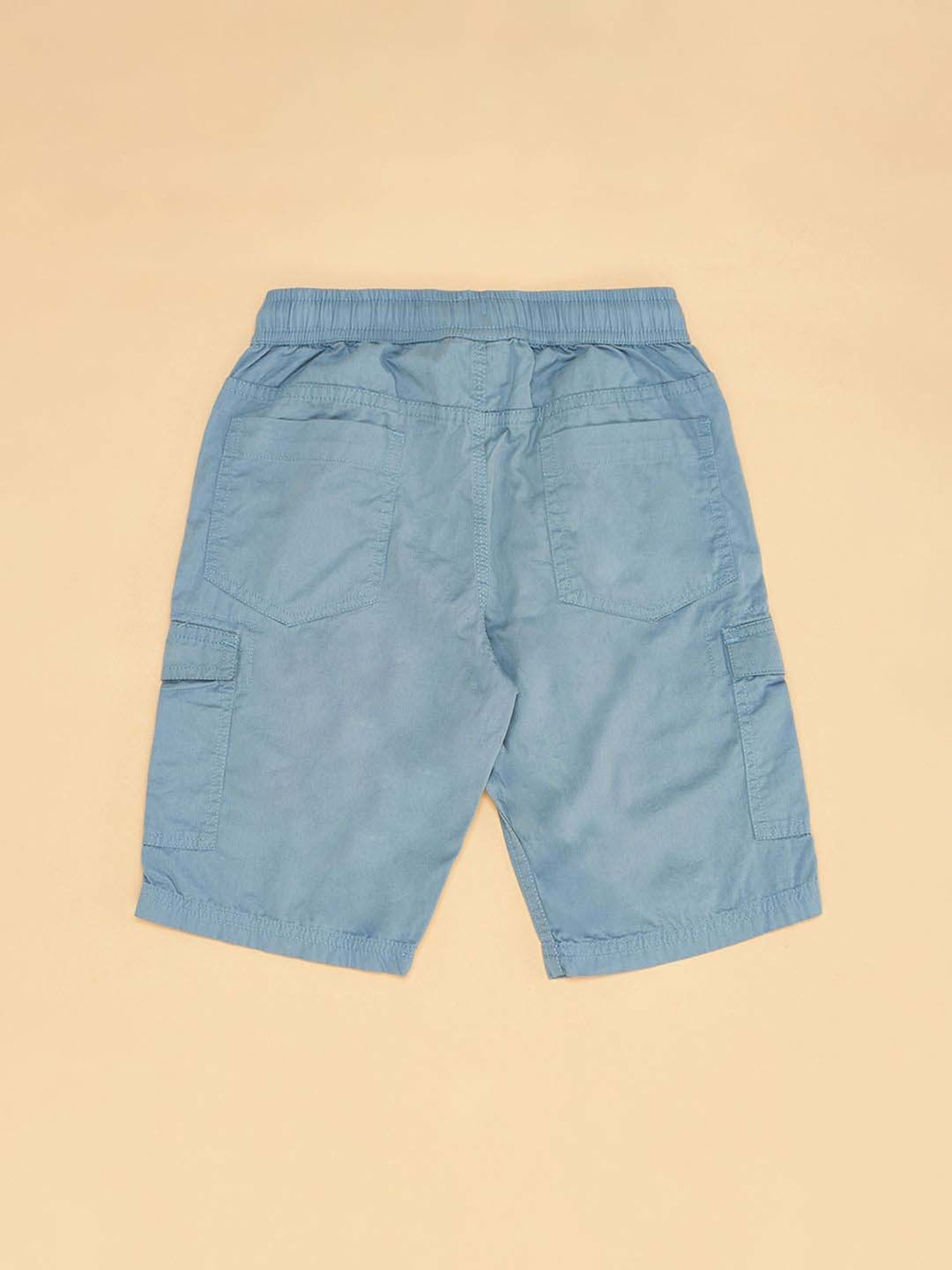 Pantaloons Junior Blue Cotton Regular Fit Shorts