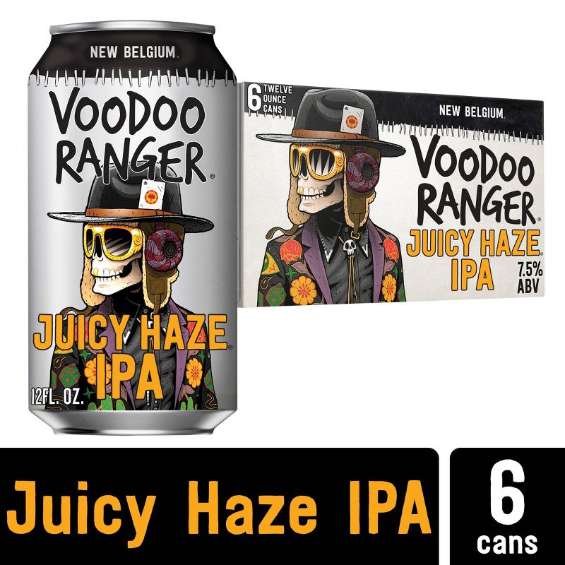 New Belgium Voodoo Ranger Juicy Haze IPA Beer - 6pk/12 fl oz Cans