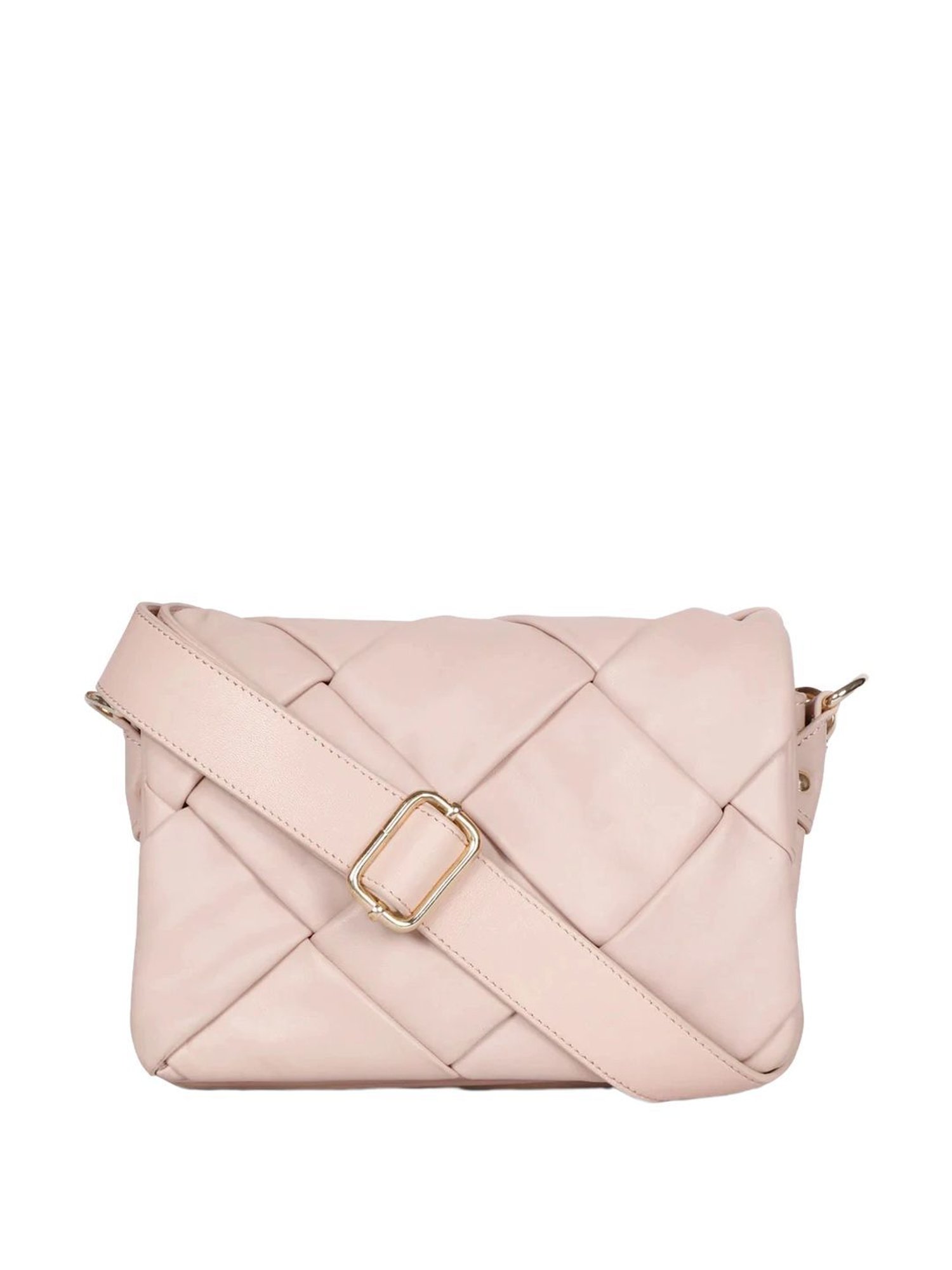 Saint G Pink Textured Medium Sling Handbag