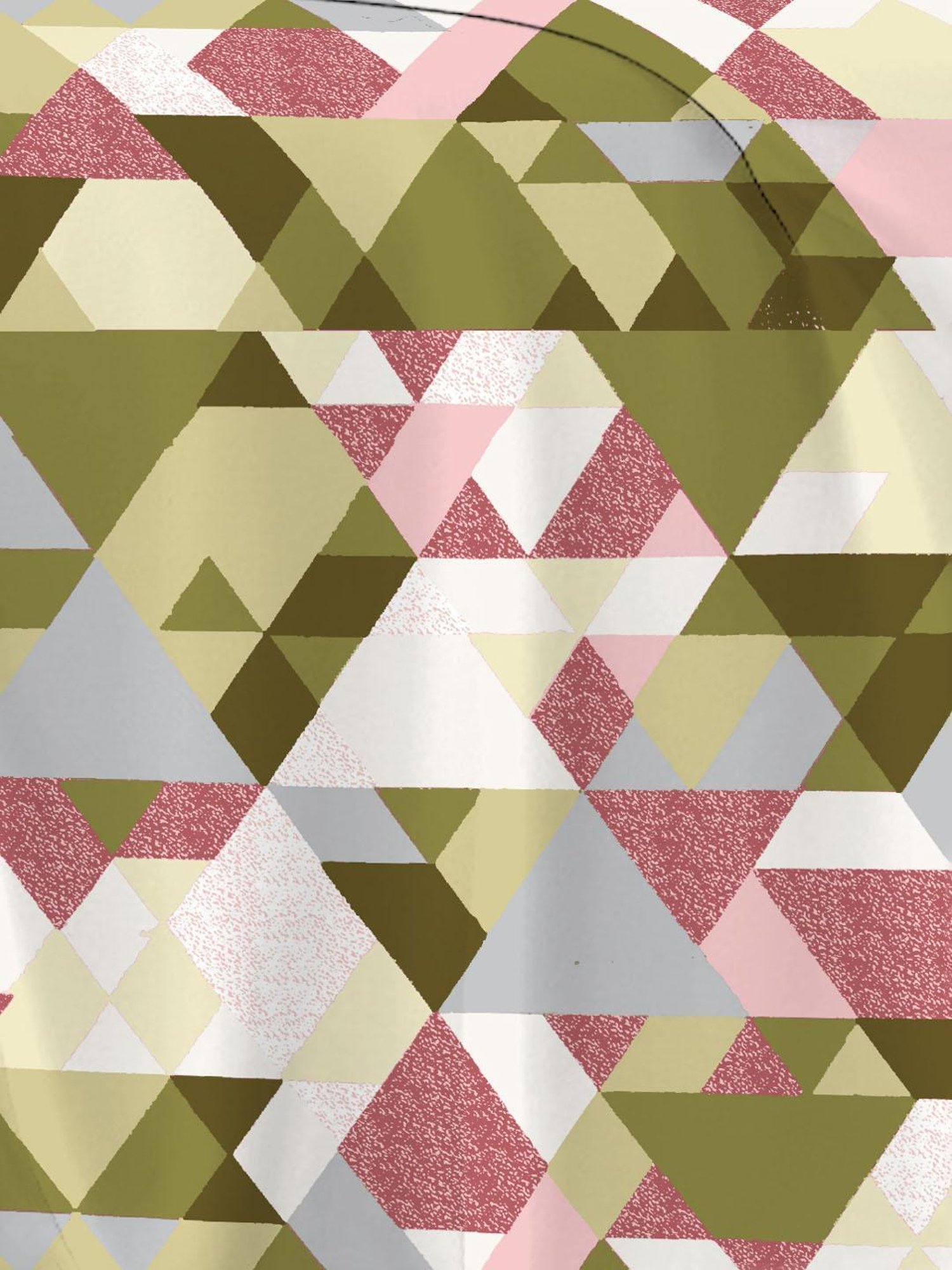 Ariana Sorrento Olive Cotton Geometric Cotton Bed Sheet