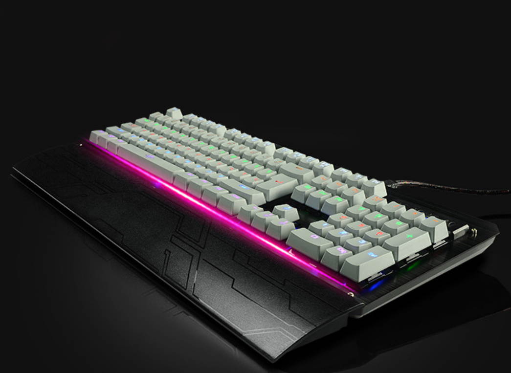 K26 Blacklit Mechanical Gaming Keyboard with Blue Switches - 104 Keys Wired USB Keyboard with 8 Color LED- Anti-ghosting Keys