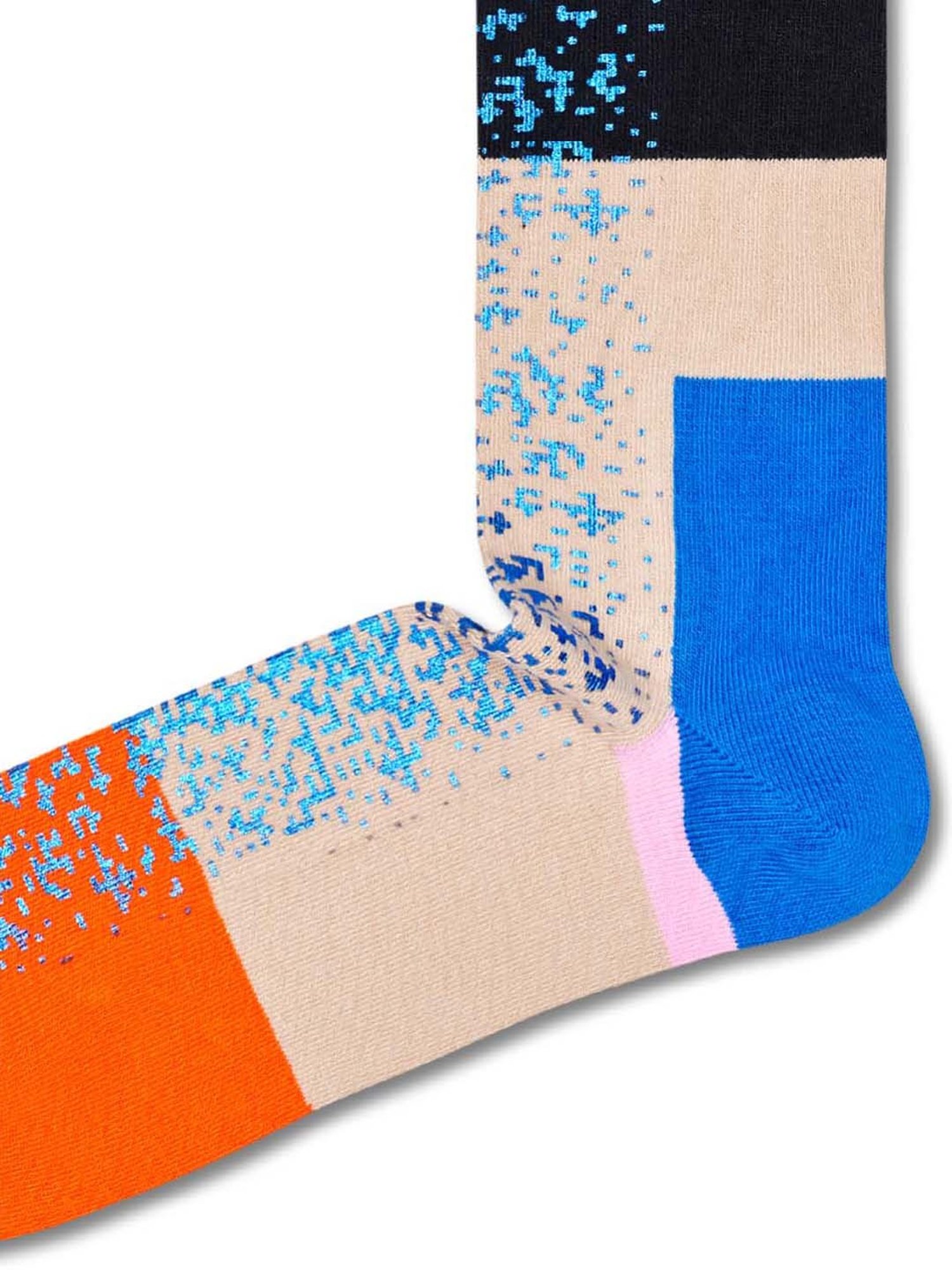 Happy Socks Dressed Multicolor Cotton Color Block Socks (43-46)