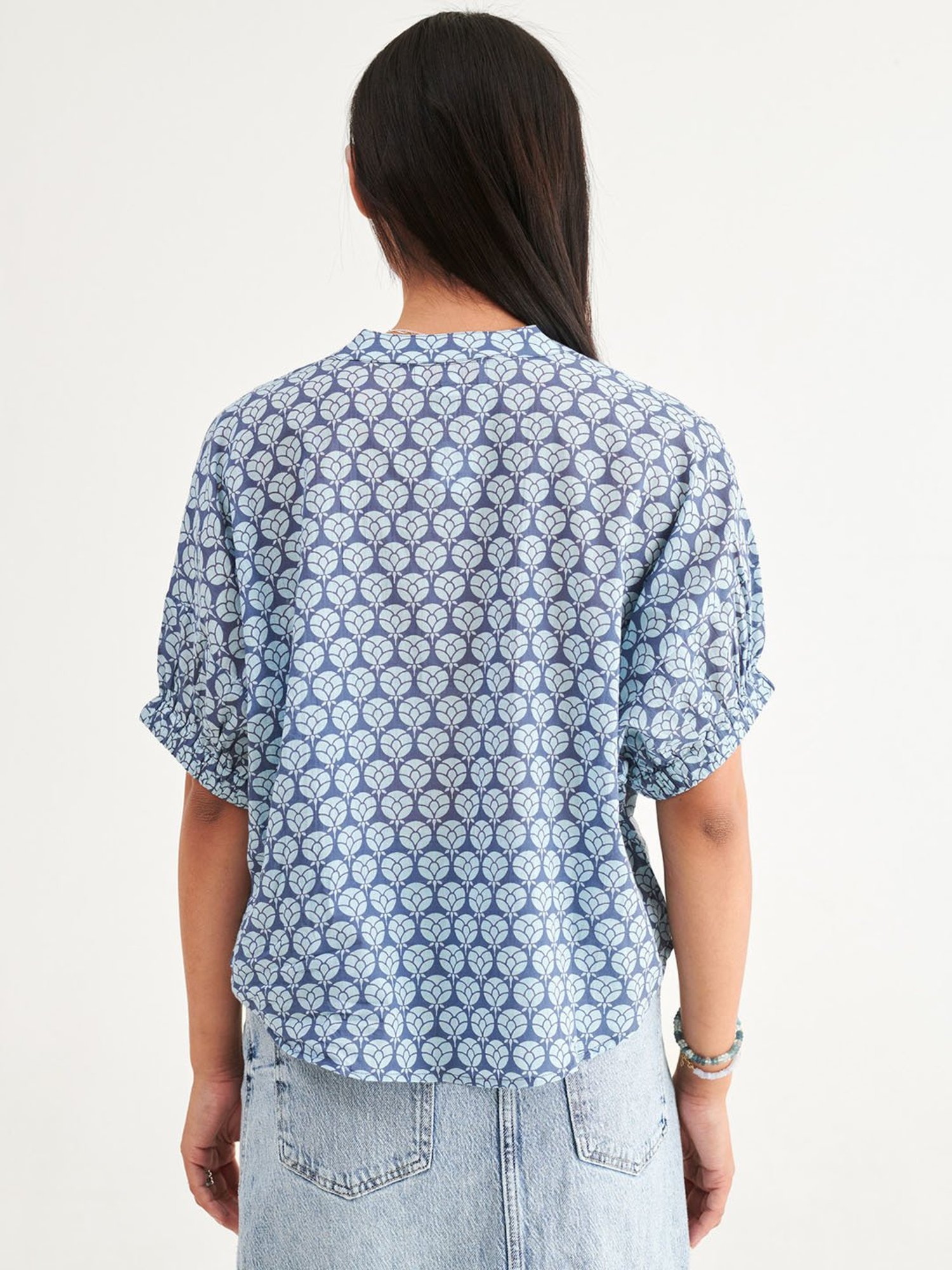 Prakriti Jaipur Indigo Tulip Shirt