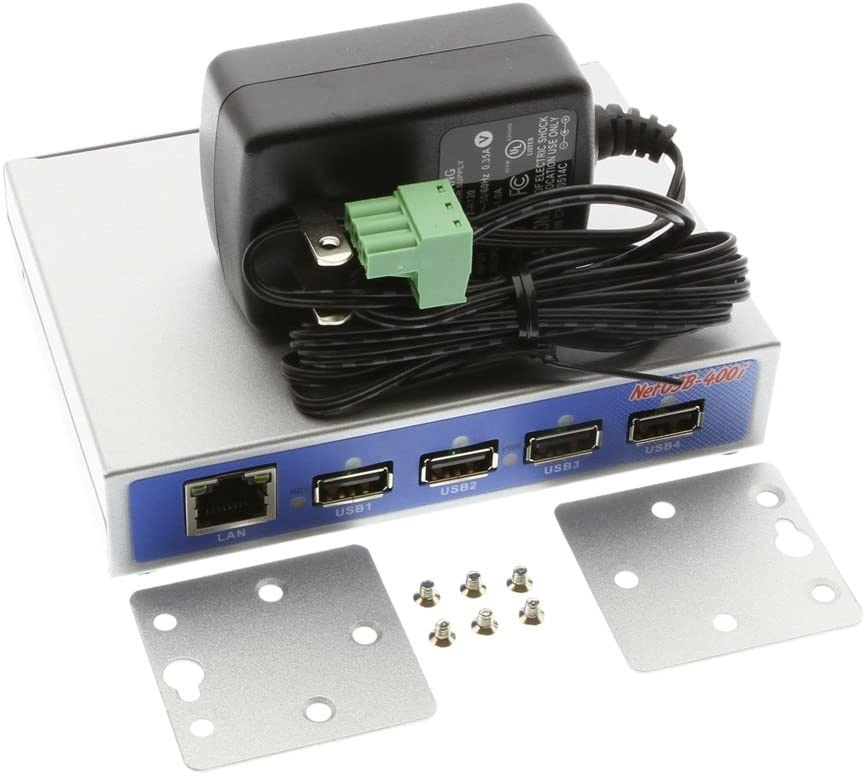 Coolgear Industrial USB 2.0 Over IP Device Server, Share USB Devices Over TCP/IP Network