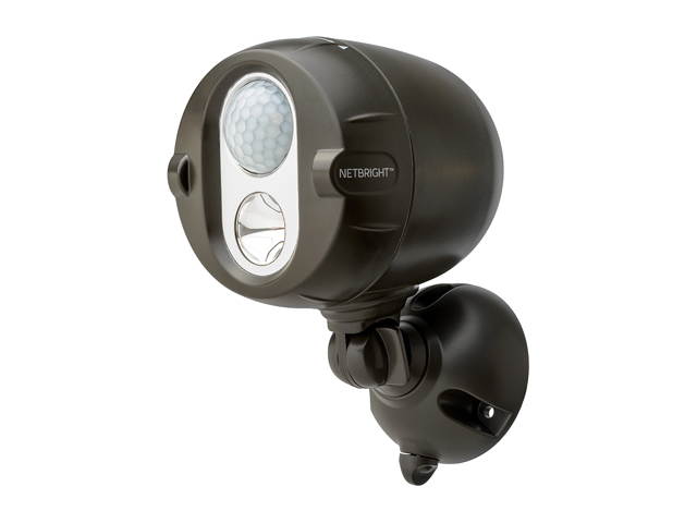 Mr Beams MBN352 Wireless Motion Sensing 200 Lumen LED NetBright&reg; Networked Spotlights, Brown, 2-Pack