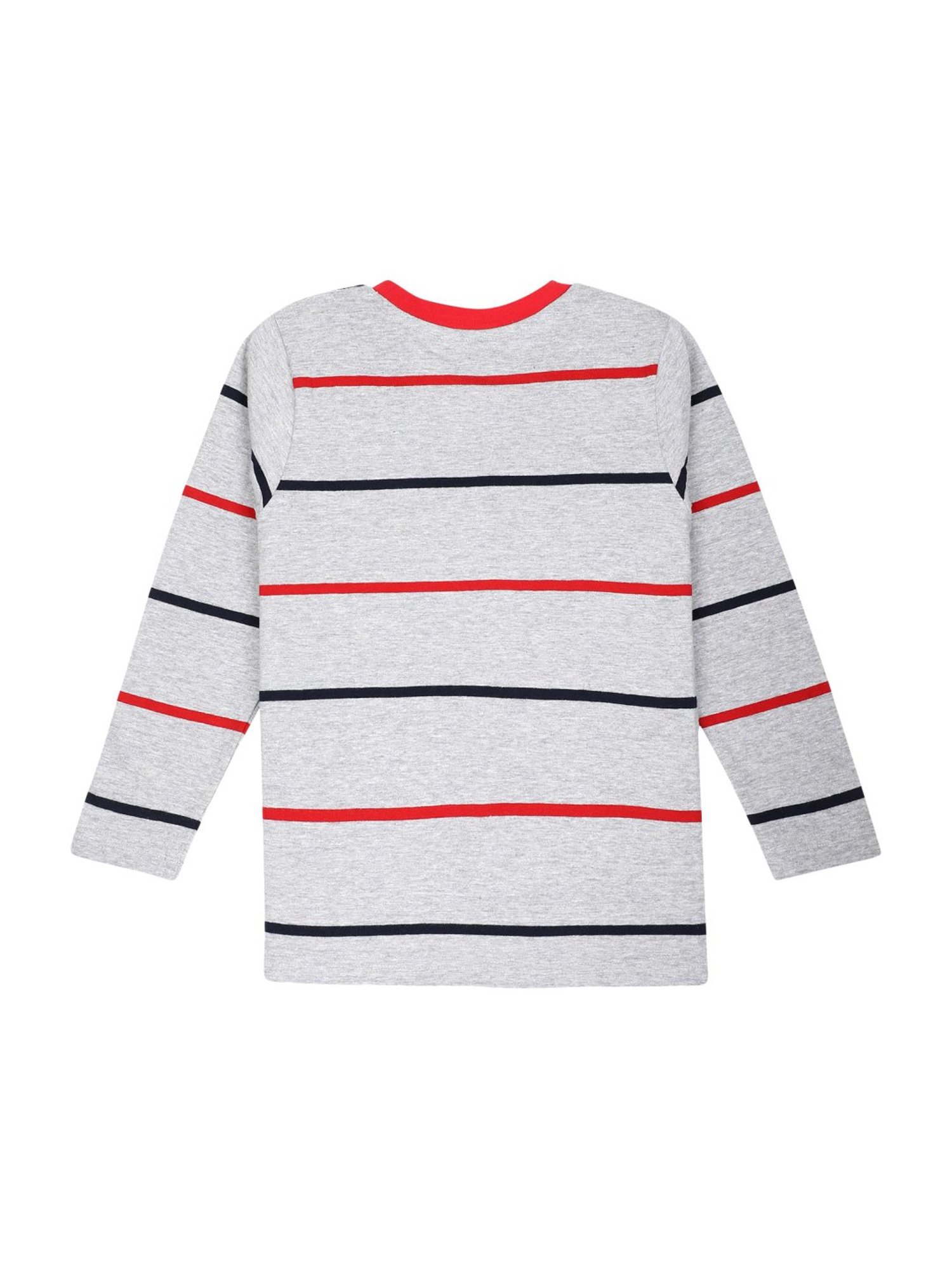 Proteens Boys Grey Cotton Printed T-Shirt