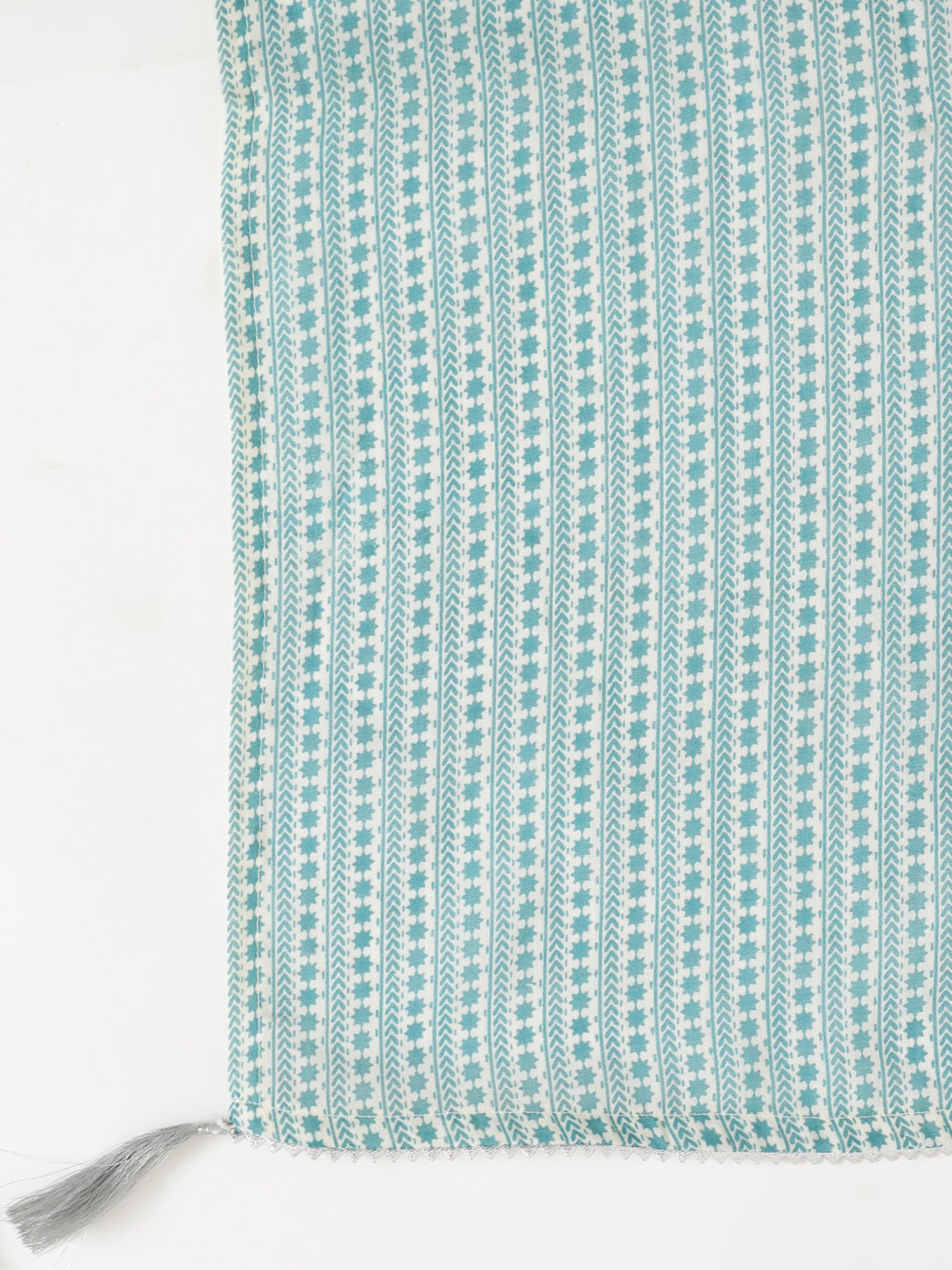 Kipek Blue Printed A Line Kurta With Dupatta