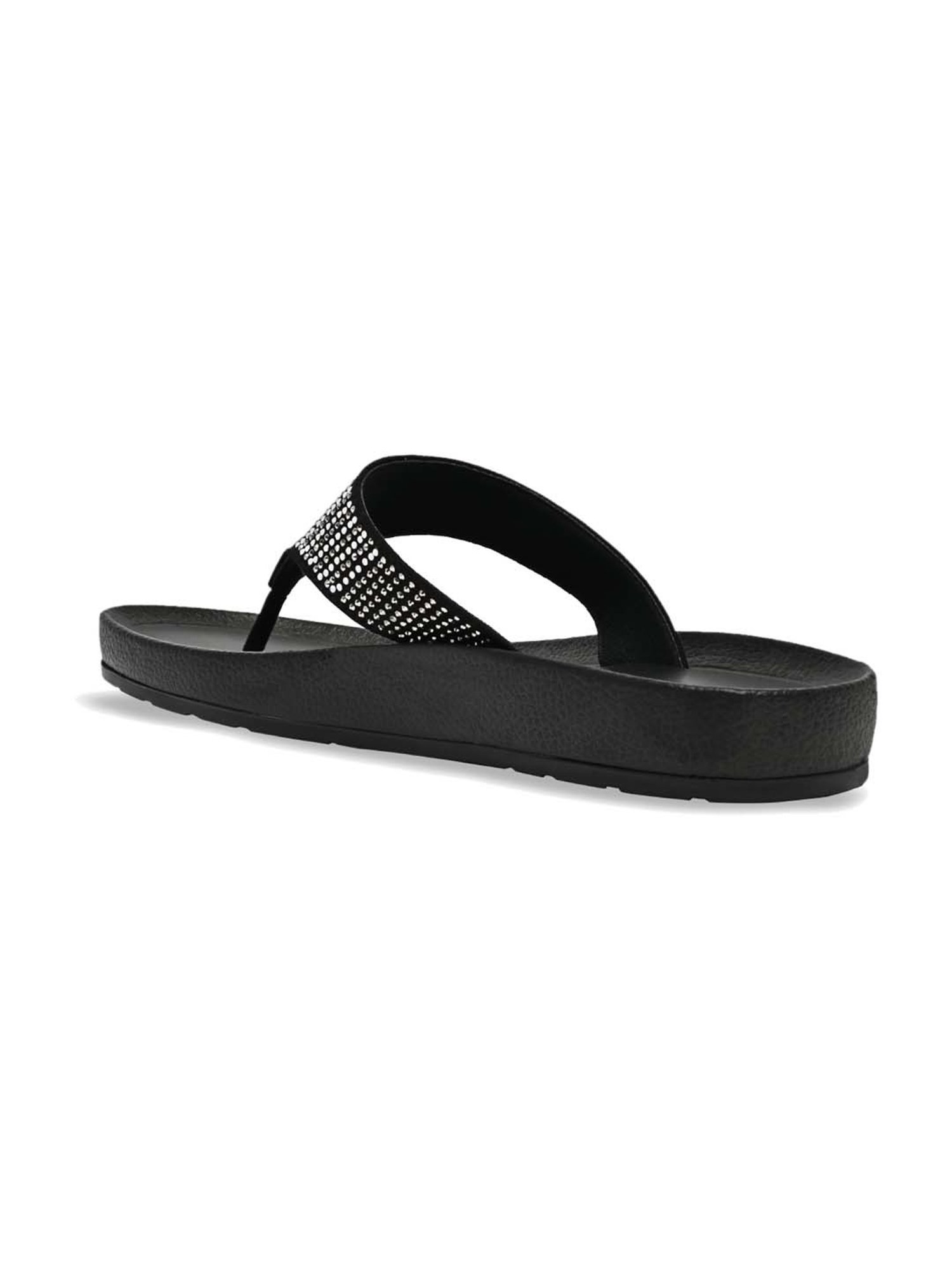 Rocia by Regal Women's Black Thong Sandals